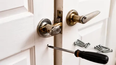 jak zamontować klamkę do drzwi łazienkowych